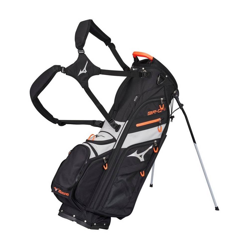 Mens Mizuno BR-D4 14-Way Stand Bag Black/Grey Philippines (AUQKIS264)